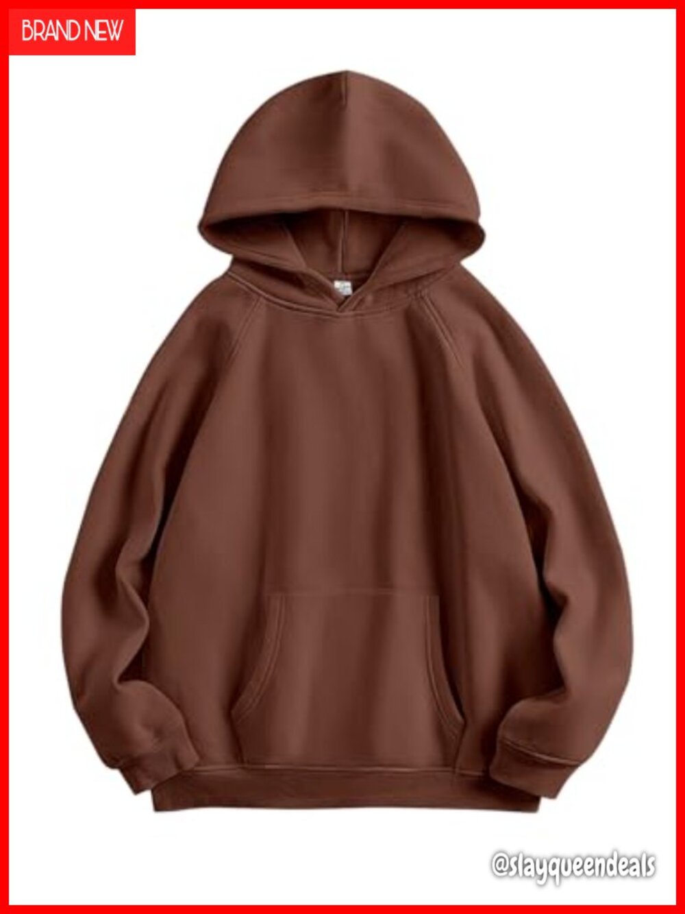 Oversized Fleece Hoodie Pullover Drop Shoulder Kangaroo Pocket Loose Fit